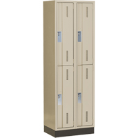 Casiers robustes Concorde, 2 niveaux, Bloc de 2, 24" x 18" x 76", Acier, Beige, Soud&eacute; (assembl&eacute;) Nuna Depot Inc.