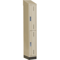 Concorde Heavy-Duty Lockers, 2 -tier, 12" x 18" x 82", Steel, Beige, Welded (Assembled) Nuna Depot Inc.