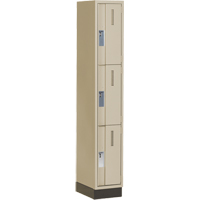 Casiers robustes Concorde, 3 niveaux, 12" x 18" x 76", Acier, Beige, Soud&eacute; (assembl&eacute;) Nuna Depot Inc.