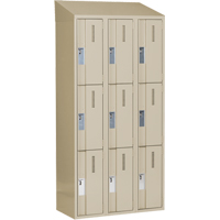 Concorde Heavy-Duty Lockers, 3 -tier, Bank of 3, 36" x 18" x 78", Steel, Beige, Welded (Assembled) Nuna Depot Inc.