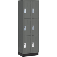 Casiers robustes Concorde, 3 niveaux, Bloc de 2, 24" x 18" x 76", Acier, Charbon, Soud&eacute; (assembl&eacute;) Nuna Depot Inc.
