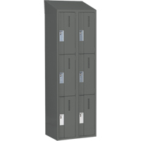 Casiers robustes Concorde, 3 niveaux, Bloc de 2, 24" x 18" x 78", Acier, Charbon, Soud&eacute; (assembl&eacute;) Nuna Depot Inc.