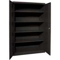 Armoires de rangement Hi-Boy profondes, Acier, 4 Tablettes, 72" h x 36" la x 24" P, Noir Nuna Depot Inc.
