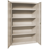 Armoires de rangement Hi-Boy profondes, Acier, 4 Tablettes, 72" h x 36" la x 24" P, Beige Nuna Depot Inc.