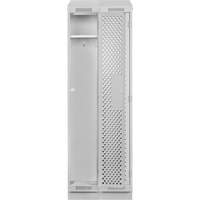 Clean Line Lockers, Bank of 2, 24" x 18" x 82", Steel, Grey, Rivet (Assembled), Perforated Nuna Depot Inc.