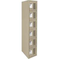 Petits casiers &eacute;conomiques assembl&eacute;s et perfor&eacute;s Clean Line, 6 niveaux, 18" x 72" x 12", Acier Nuna Depot Inc.