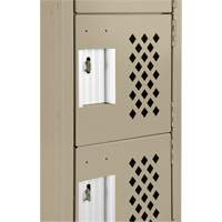 Assembled Lockerettes Clean Line Perforated Economy Lockers, 6 -tier, 18" x 72" x 12", Steel Nuna Depot Inc.