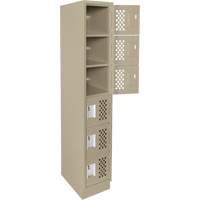 Assembled Lockerettes Clean Line Perforated Economy Lockers, 6 -tier, 18" x 72" x 12", Steel Nuna Depot Inc.