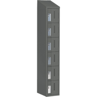 Concorde Heavy-Duty Lockers, 6 -tier, 12" x 18" x 78", Steel, Charcoal, Welded (Assembled) Nuna Depot Inc.