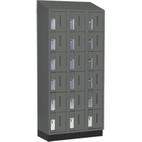 Concorde Heavy-Duty Lockers, 6 -tier, Bank of 3, 36" x 18" x 82", Steel, Charcoal, Welded (Assembled) Nuna Depot Inc.