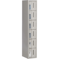 Concorde Heavy-Duty Lockers, 6 -tier, 12" x 18" x 72", Steel, Grey, Welded (Assembled) Nuna Depot Inc.