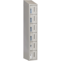 Concorde Heavy-Duty Lockers, 6 -tier, 12" x 18" x 78", Steel, Grey, Welded (Assembled) Nuna Depot Inc.