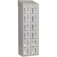 Concorde Heavy-Duty Lockers, 6 -tier, Bank of 2, 24" x 18" x 78", Steel, Grey, Welded (Assembled) Nuna Depot Inc.