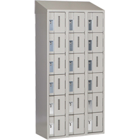 Concorde Heavy-Duty Lockers, 6 -tier, Bank of 3, 36" x 18" x 78", Steel, Grey, Welded (Assembled) Nuna Depot Inc.
