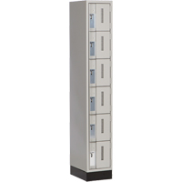 Concorde Heavy-Duty Lockers, 6 -tier, 12" x 18" x 76", Steel, Grey, Welded (Assembled) Nuna Depot Inc.