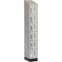 Concorde Heavy-Duty Lockers, 6 -tier, 12" x 18" x 82", Steel, Grey, Welded (Assembled) Nuna Depot Inc.