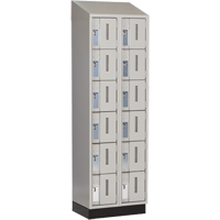 Concorde Heavy-Duty Lockers, 6 -tier, Bank of 2, 24" x 18" x 82", Steel, Grey, Welded (Assembled) Nuna Depot Inc.