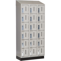 Concorde Heavy-Duty Lockers, 6 -tier, Bank of 3, 36" x 18" x 82", Steel, Grey, Welded (Assembled) Nuna Depot Inc.