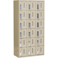 Concorde Heavy-Duty Lockers, 6 -tier, Bank of 3, 36" x 18" x 72", Steel, Beige, Welded (Assembled) Nuna Depot Inc.