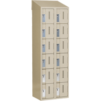 Concorde Heavy-Duty Lockers, 6 -tier, Bank of 2, 24" x 18" x 78", Steel, Beige, Welded (Assembled) Nuna Depot Inc.