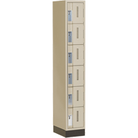 Concorde Heavy-Duty Lockers, 6 -tier, 12" x 18" x 76", Steel, Beige, Welded (Assembled) Nuna Depot Inc.