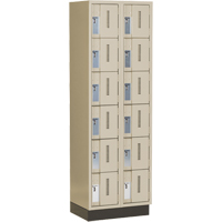 Casiers robustes Concorde, 6 niveaux, Bloc de 2, 24" x 18" x 76", Acier, Beige, Soud&eacute; (assembl&eacute;) Nuna Depot Inc.