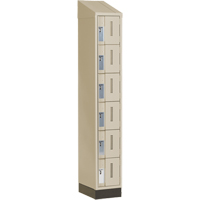 Concorde Heavy-Duty Lockers, 6 -tier, 12" x 18" x 82", Steel, Beige, Welded (Assembled) Nuna Depot Inc.