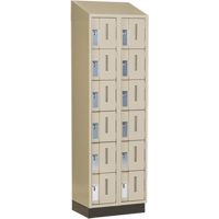 Concorde Heavy-Duty Lockers, 6 -tier, Bank of 2, 24" x 18" x 82", Steel, Beige, Welded (Assembled) Nuna Depot Inc.