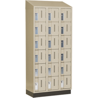 Concorde Heavy-Duty Lockers, 6 -tier, Bank of 3, 36" x 18" x 82", Steel, Beige, Welded (Assembled) Nuna Depot Inc.