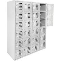 Clean Line Lockerettes, 6 -tier, Bank of 4, 18" x 72" x 12", Steel Nuna Depot Inc.