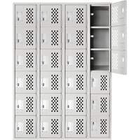 Clean Line Lockerettes, 6 -tier, Bank of 4, 18" x 72" x 12", Steel Nuna Depot Inc.