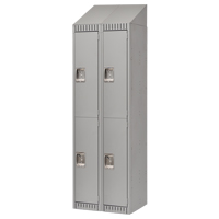 Casiers, 2 niveaux, Bloc de 2, 24" x 18" x 82", Acier, Gris, D&eacute;mont&eacute; Nuna Depot Inc.
