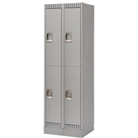 Casiers, 2 niveaux, Bloc de 2, 24" x 18" x 76", Acier, Gris, D&eacute;mont&eacute; Nuna Depot Inc.