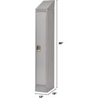 Lockers, 12" x 18" x 86", Steel, Grey, Knocked Down Nuna Depot Inc.