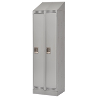 Assembled Lockers, Bank of 2, 24" x 18" x 72", Steel, Grey, Rivet (Assembled) Nuna Depot Inc.