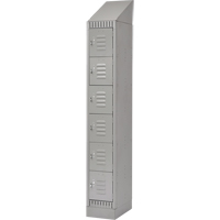 Lockers, 6 -tier, 12" x 18" x 86", Steel, Grey, Knocked Down Nuna Depot Inc.