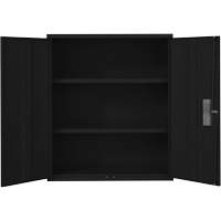 Armoire de rangement Lo-Boy, Acier, 2 Tablettes, 42" h x 36" la x 18" P, Noir Nuna Depot Inc.