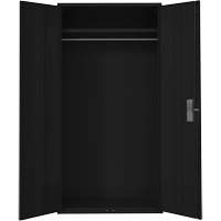 Wardrobe Storage Cabinet, Steel, 36" W x 18" D x 72" H, Black Nuna Depot Inc.