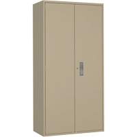 Wardrobe Storage Cabinet, Steel, 36" W x 18" D x 72" H, Beige Nuna Depot Inc.