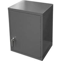 Wall-Mounted Cabinet, 27" H x 13-11/16" W x 18" D, 2 Shelves, Steel, Grey Nuna Depot Inc.
