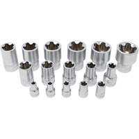 Jeu de douilles TORX EPR &agrave; 5 pans, 16 Morceaux, Prise de 1/4"/3/8"/1/2" Nuna Depot Inc.