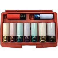 Jeu de douilles &agrave; chocs principales &agrave; paroi mince, 9 Morceaux, Prise de 1/2" Nuna Depot Inc.