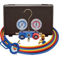 Dual Manifold Gauge Set with 3-in-1 Side Mount Can Tap Valve Nuna Depot Inc.