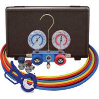 Dual Manifold Gauge Set with Manual Couplers & 3-in-1 Side Mount Can Tap Valve Nuna Depot Inc.