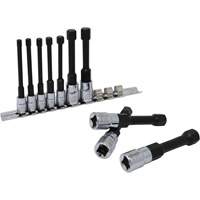 Metric Hex Socket Bit Set with Reduced Shank, 10 Pieces, 1/4"/3/8" Drive Size Nuna Depot Inc.