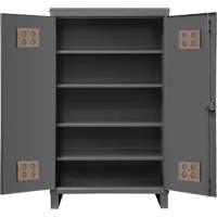 Armoire ext&eacute;rieure robuste, Acier, 4 Tablettes, 78" h x 60" la x 24" P, Gris Nuna Depot Inc.