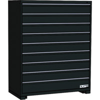 Armoire &agrave; tiroirs modulaire, 9 tiroirs, 24" la x 24" p x 60" h, Noir Nuna Depot Inc.