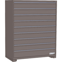 Armoire &agrave; tiroirs modulaire, 9 tiroirs, 24" la x 24" p x 60" h, Gris Nuna Depot Inc.