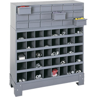 Unit&eacute; de stockage modulaire pour petites pi&egrave;ces, Acier, 18 tiroirs, 33-3/4" x 12-1/4" x 40-1/2", Gris Nuna Depot Inc.