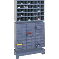Unit&eacute; de stockage modulaire pour petites pi&egrave;ces, Acier, 48 tiroirs, 33-3/4" x 12-1/4" x 58-3/8", Gris Nuna Depot Inc.